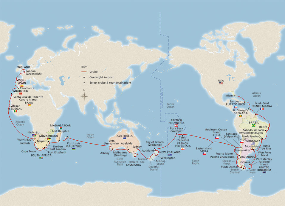 The Viking World Cruise 2019 Miami to London in 128 Days