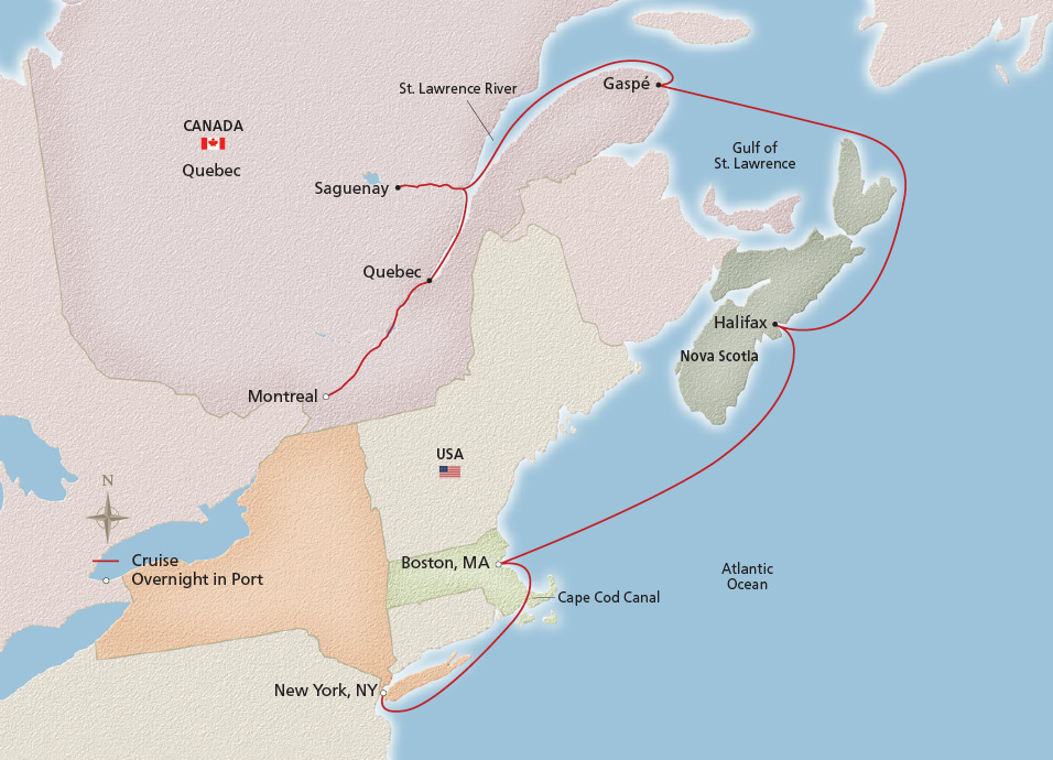 Eastern Seaboard Explorer Ocean Cruise Dates & Pricing Montreal to