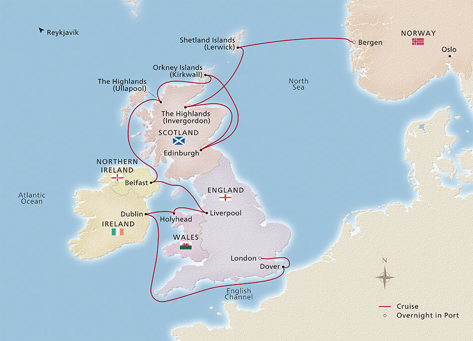 British Isles Explorer Bergen to London Ocean Cruise Dates & Pricing